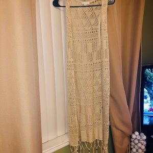 Cream colored Crotched vest